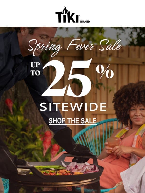 Final Weekend: Up to 25% Off Sitewide email from Tiki Brand
