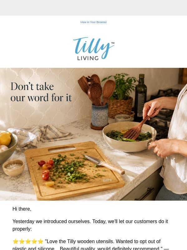 Home sweet home 🏠 email from Tilly Living