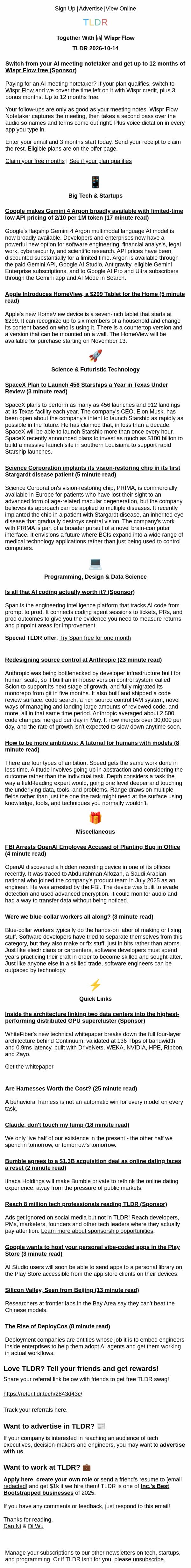 Gemini 4 π€, OpenAI spy βοΈ, Anthropic replaces git π¨βπ» email from TLDR Cybersecurity screenshot