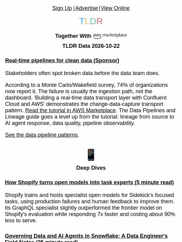 DuckDB 2.0 🦆, Shopify’s Specialist Models 🎯, Beyond the Request Queue 🦕 email from TLDR Cybersecurity
