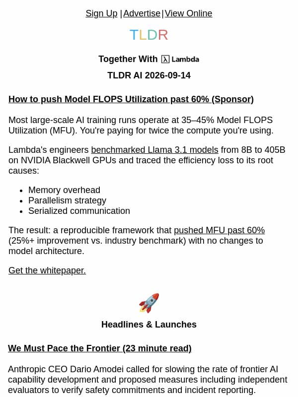Amodei slows frontier 🛑, ARC-AGI-4 🧠, Cursor Projects 👨💻 email from TLDR Cybersecurity