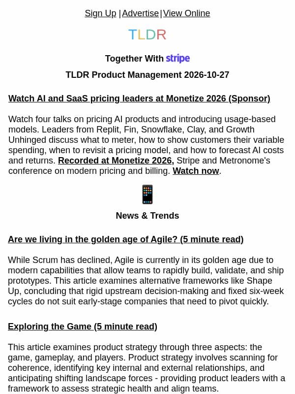 The golden age of Agile 🤩, Reddit’s AI prototyping tool 📐💡, PMs as architects 🏗️ email from TLDR Cybersecurity