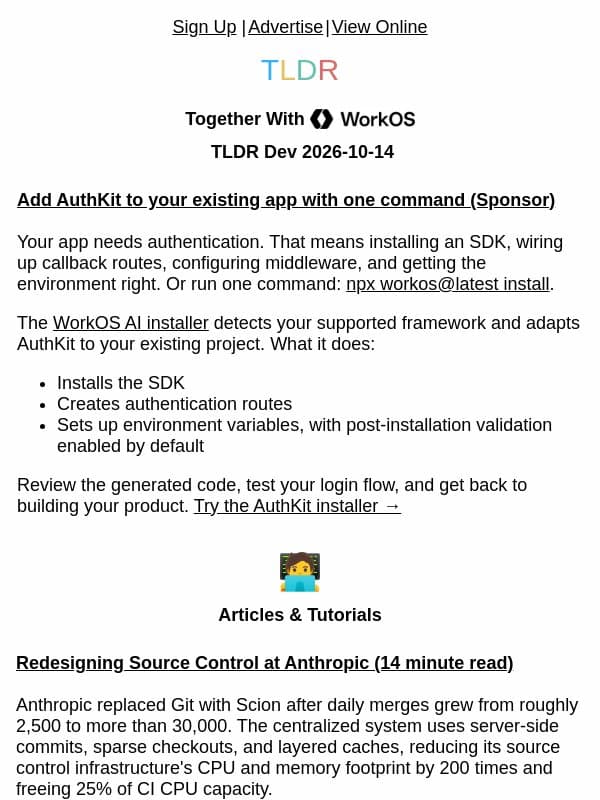 Gemini 4 Argon π, Anthropic replaces Git π οΈ, be more ambitious π email from TLDR Cybersecurity