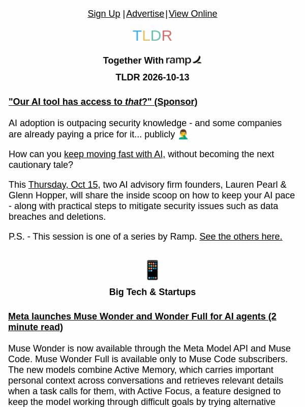 Meta Wonder 🤖, X's resurgence 📈, why WebMCP matters 🌍 email from TLDR Cybersecurity