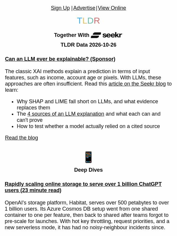 ChatGPT’s Scaled Storage 🗄️, Query Hugging Face Directly 🤗, Can Agents Really Analyze? 🕵️ email from TLDR Cybersecurity