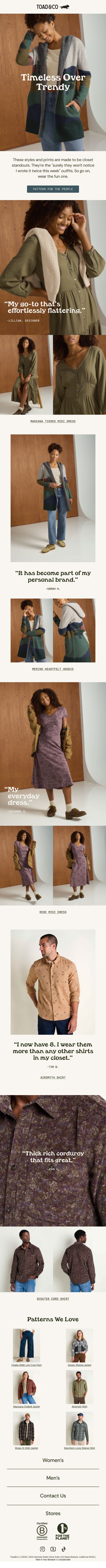 Wear The Fun One email from Toad&Co screenshot