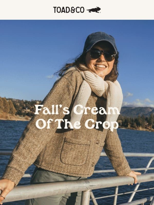 Our Designers' Fall Faves email from Toad&Co