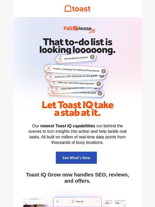 AI to tackle your to-do list email from Toast