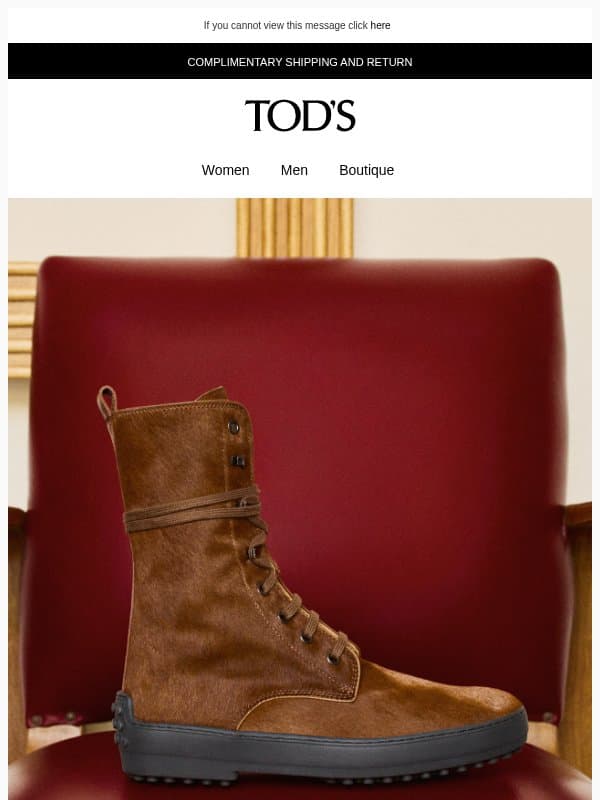 Winter Gommino: an icon of the Tod’s lifestyle email from Tod's