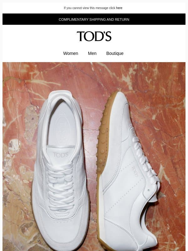 Tod’s sneakers: the new model email from Tod's