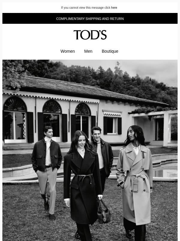 Your Tod’s look: a symbol of the Italian lifestyle email from Tod's