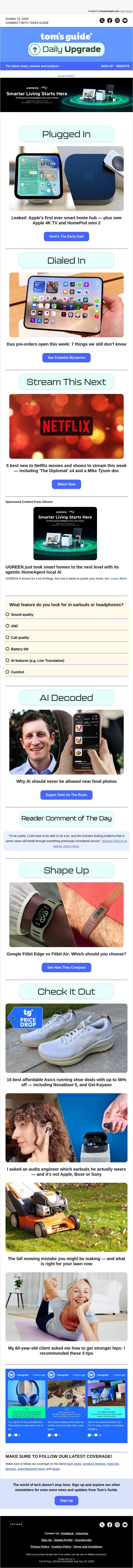 ⚠️ Apple Leak: Brand New HomeView Revealed email from Tom's Guide screenshot