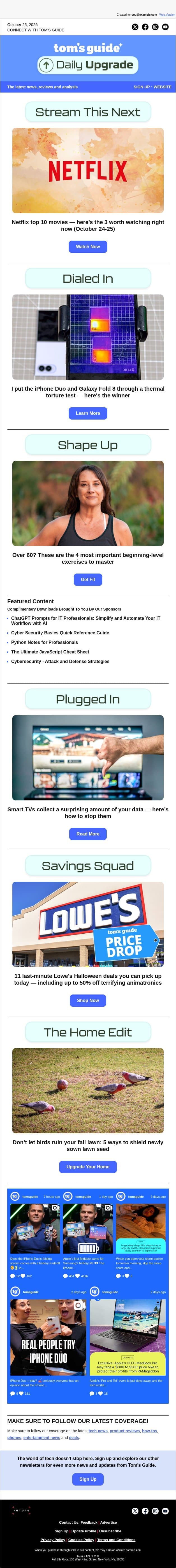 We put the iPhone Duo through a thermal torture test email from Tom's Guide screenshot
