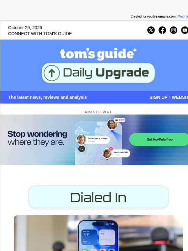 🔒Is Your Phone Listening to You? Check This Setting Now email from Tom's Guide
