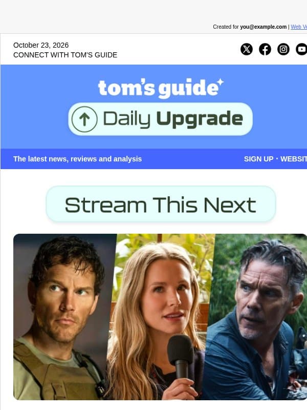 🍿 7 New Movies and Shows This Weekend email from Tom's Guide