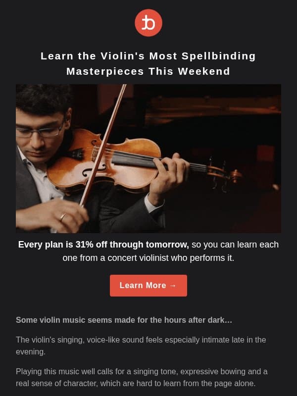 ๐ป (No Tricks, Just 31% Off) 3 Masterpieces to Learn After Dark email from Tonebase