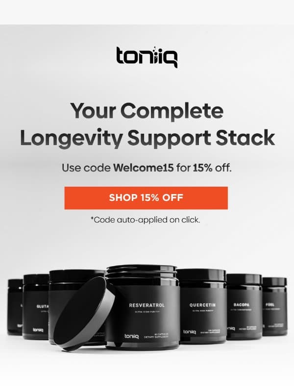 Your Ultimate Longevity Supplement Stack 💪 email from Toniiq