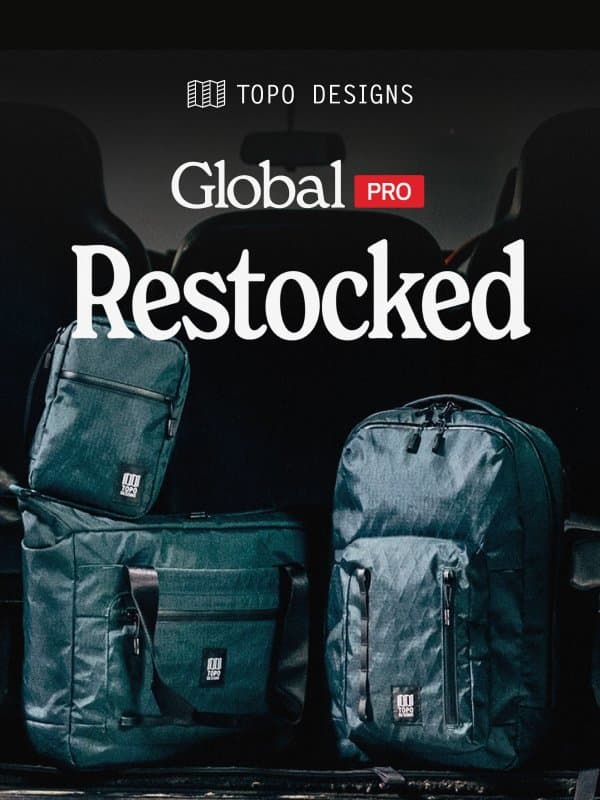 🚨 RESTOCKED - Global Pro email from Topo Designs