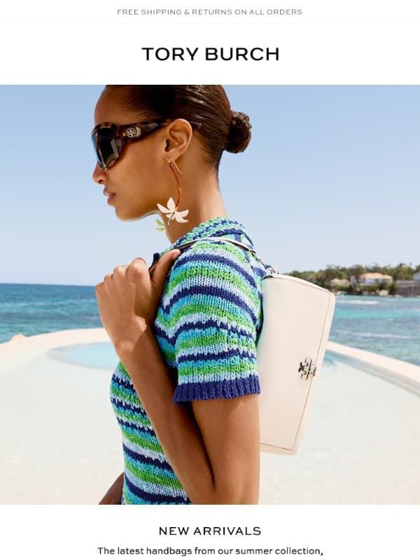 Summer handbags are here email from Tory Burch