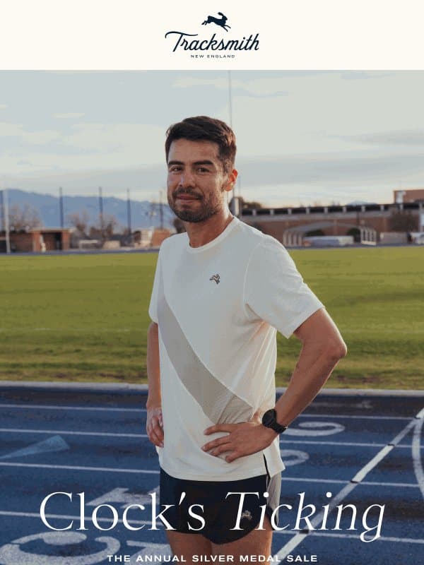 Stock Up and Save in our Silver Medal Sale email from Tracksmith
