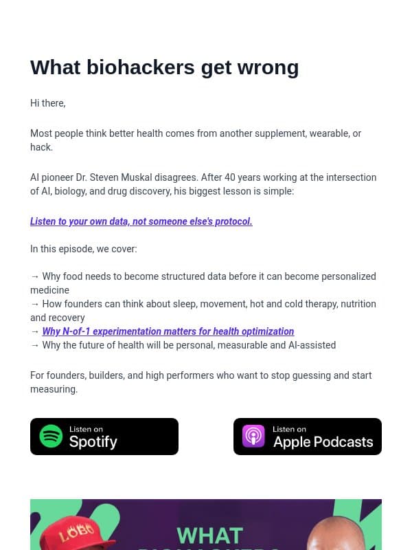 What biohackers get wrong email from Traction Conference