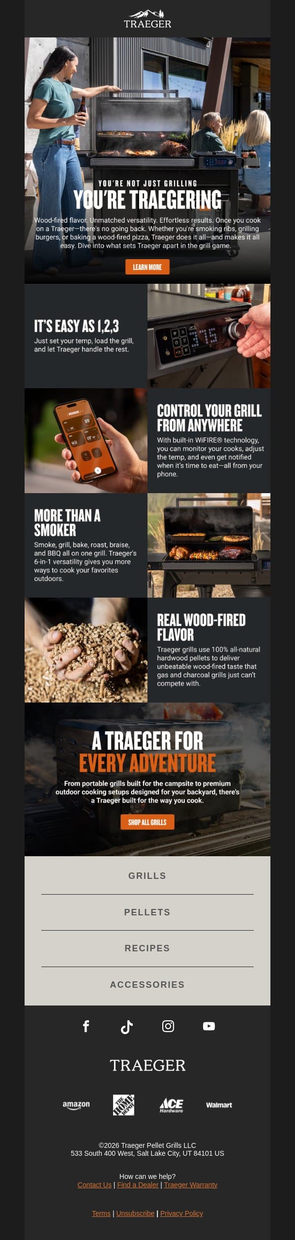 Why So Many Grillers Choose Traeger email from Traeger Grills screenshot