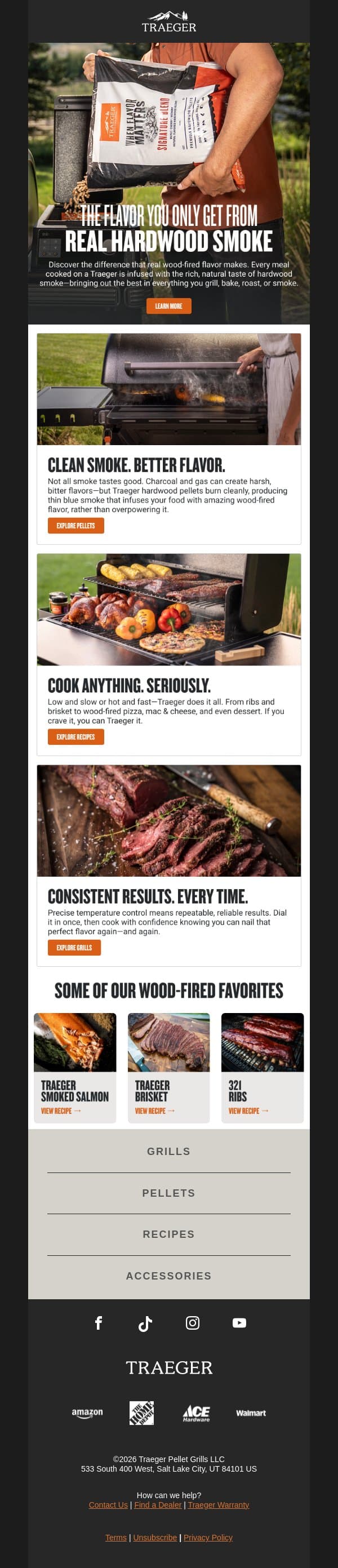 There’s No Going Back… email from Traeger Grills screenshot