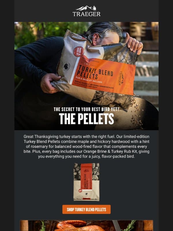 The Secret to Your Best Turkey Yet… email from Traeger Grills