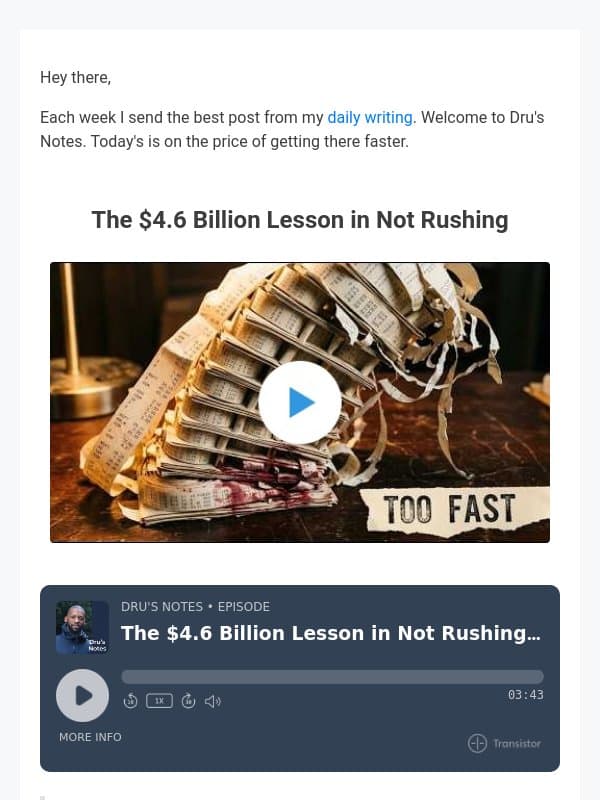 The $4.6 Billion Lesson in Not Rushing email from Trends