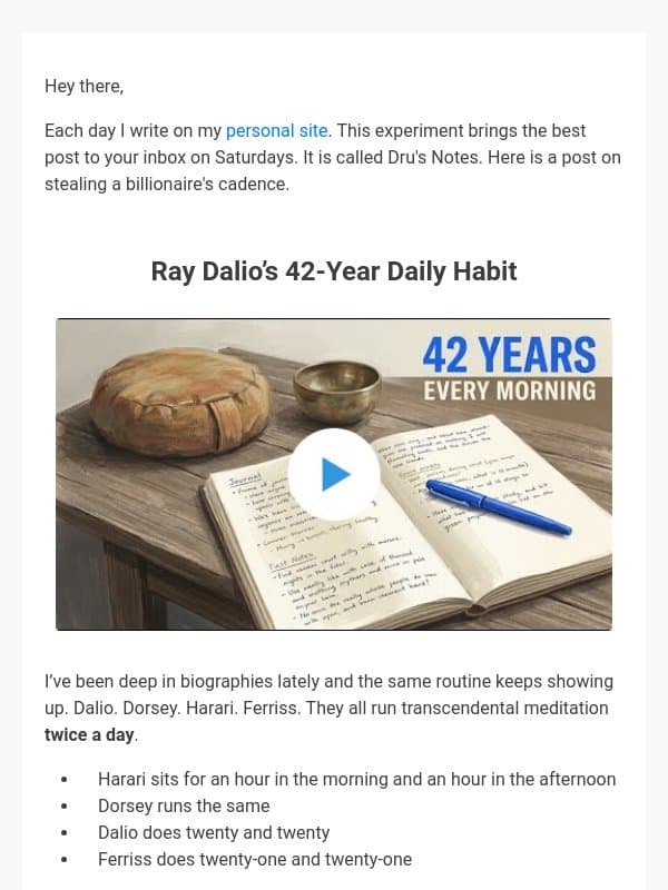 Ray Dalio’s 42-Year Daily Habit email from Trends