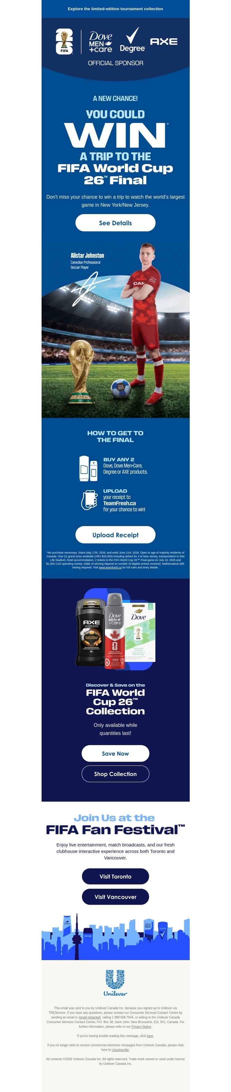 The ultimate match day ⚽ combo: win big & save too! email from TRESemme screenshot