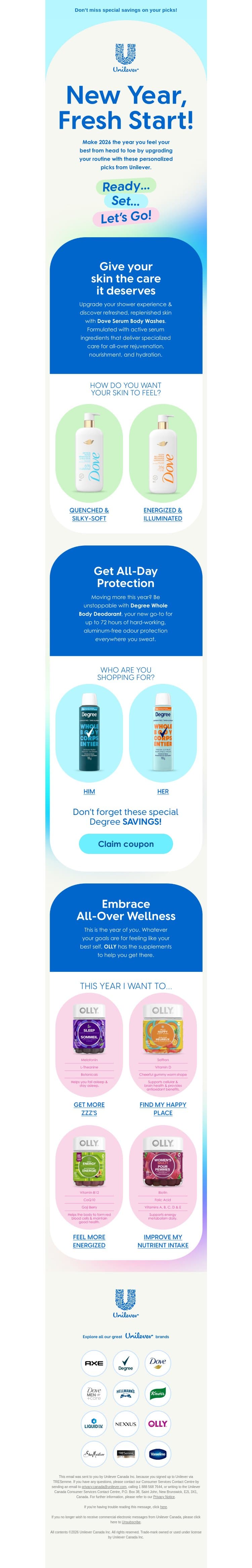 Looking for a fresh self-care routine? β¨ START HERE π email from TRESemme screenshot