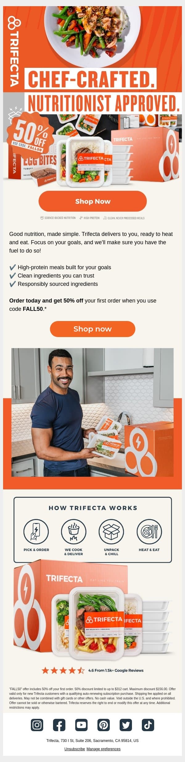 Your Daily Dose of Better Nutrition email from Trifecta Nutrition screenshot
