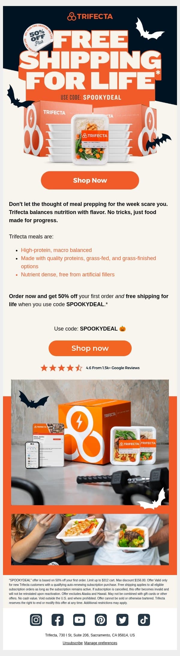 Meal Prep So Easy, It's Scary ✨ email from Trifecta Nutrition screenshot