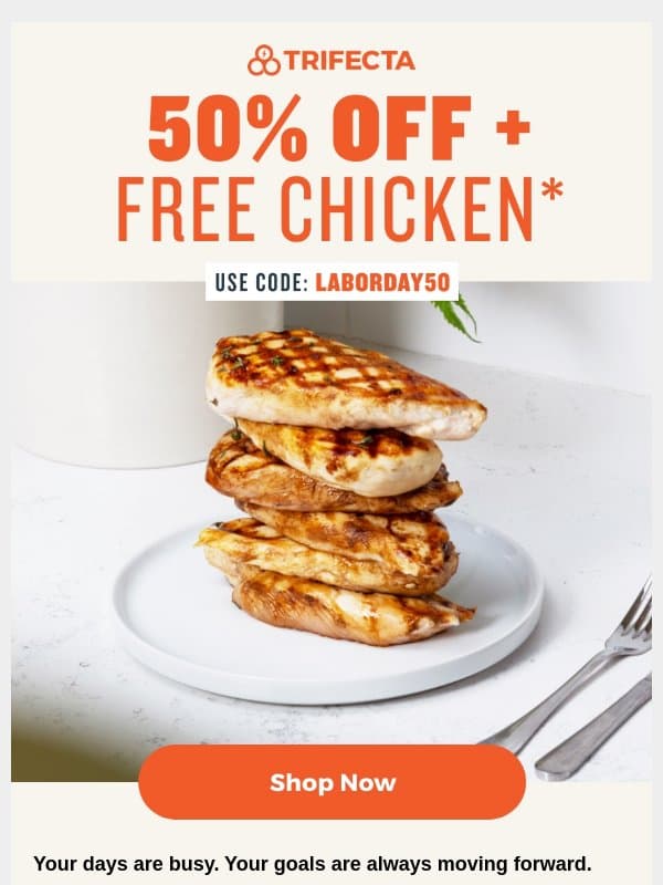 Nutrition that keeps you moving email from Trifecta Nutrition