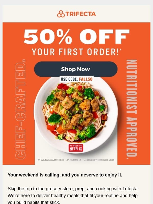 End the week with a better meal plan email from Trifecta Nutrition
