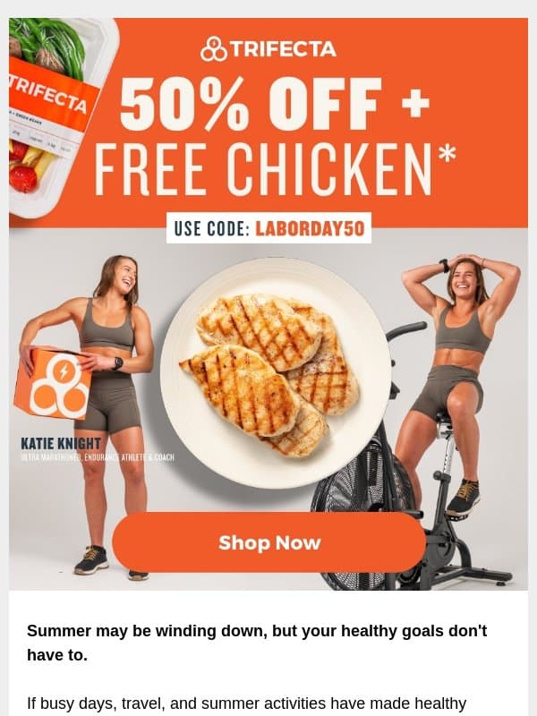 Summer's winding down. Your goals aren't. email from Trifecta Nutrition