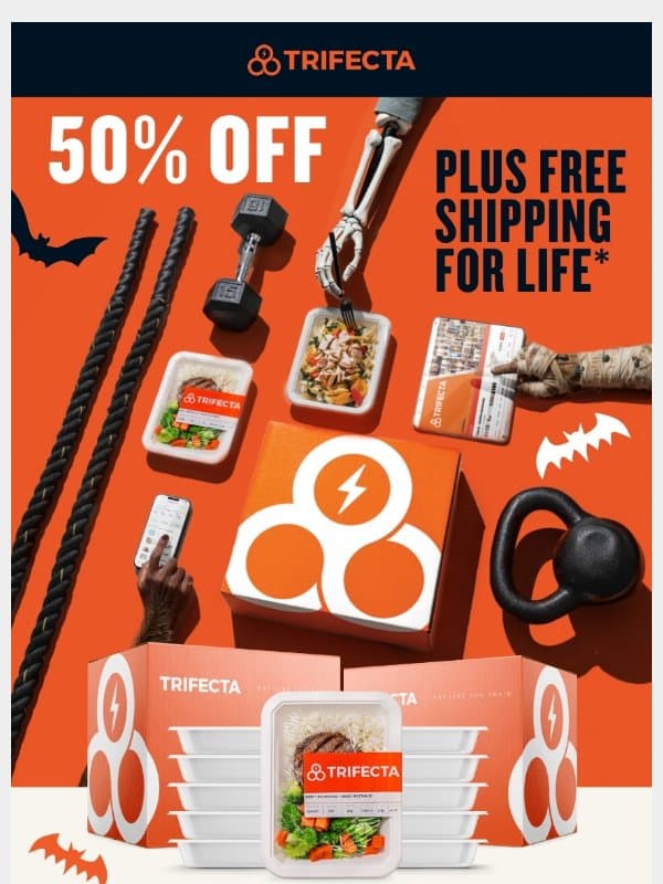 Make scary-good progress 🎃 email from Trifecta Nutrition