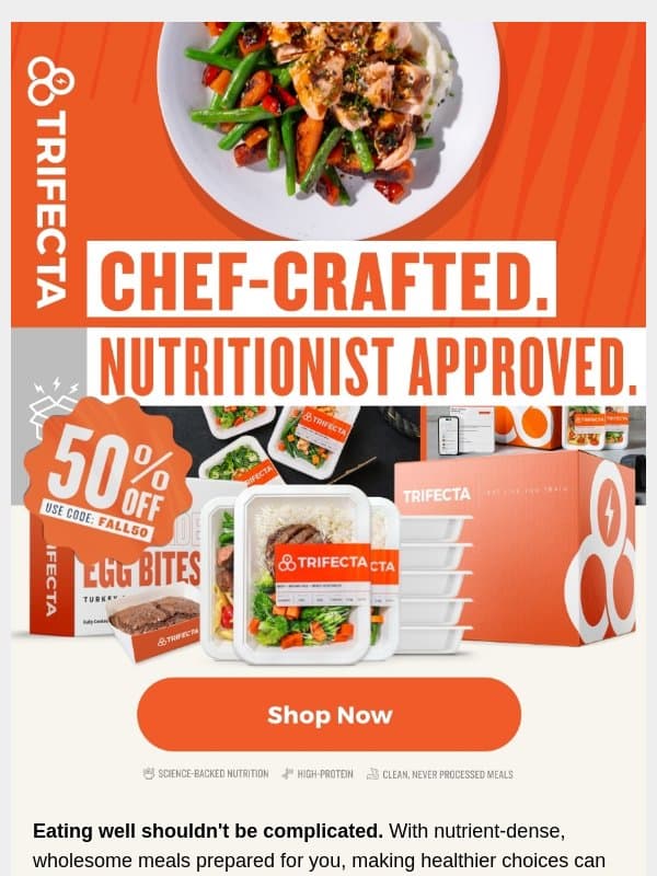 A little better with every bite email from Trifecta Nutrition