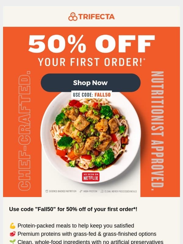 Your healthiest fall starts here 👉 email from Trifecta Nutrition