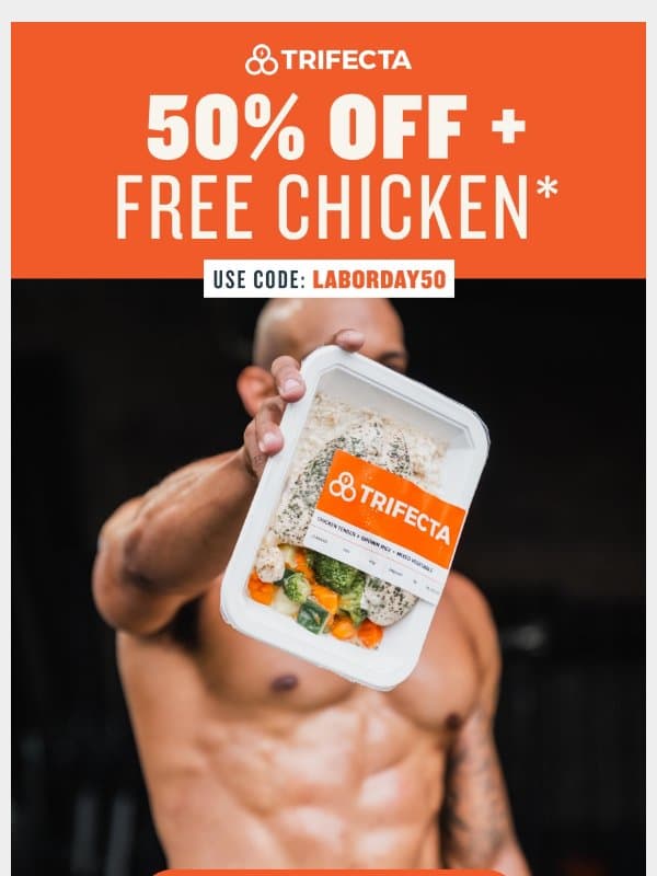 Time is winding down on free protein ⏰ email from Trifecta Nutrition