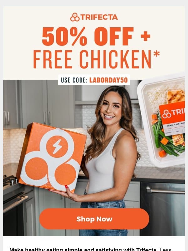 Power Your Day, One Meal at a Time! email from Trifecta Nutrition