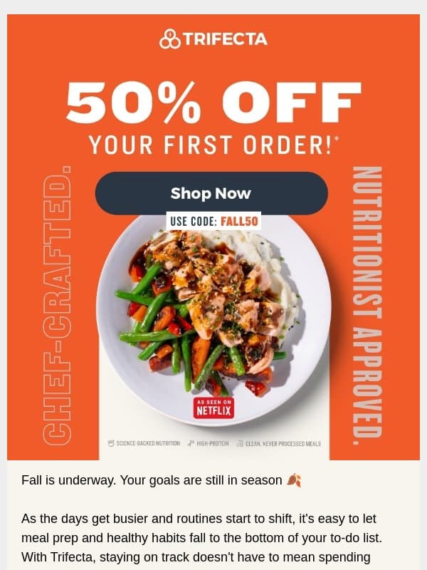 The Season of Eating Better email from Trifecta Nutrition
