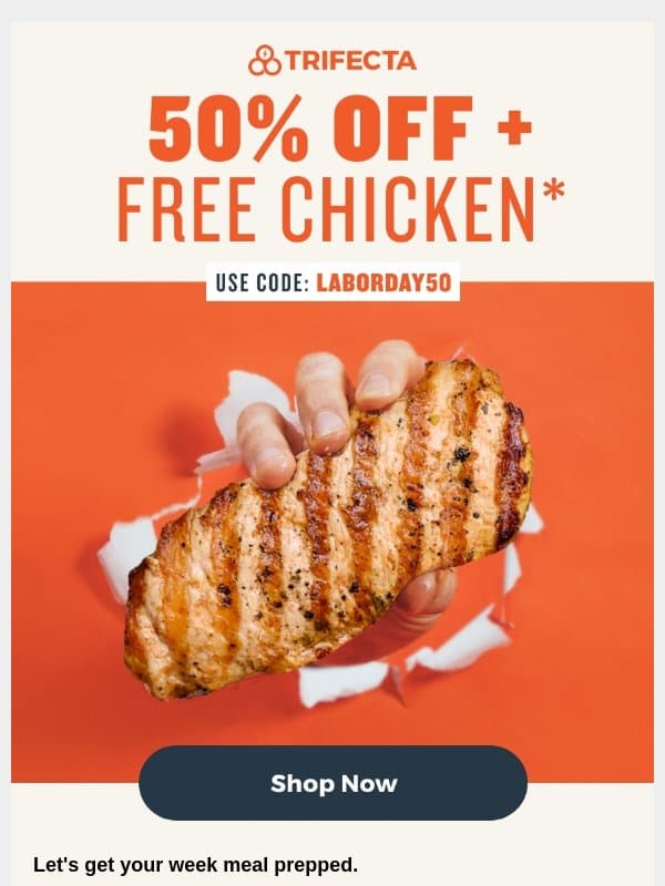 Let's Get Your Week Meal Prepped! email from Trifecta Nutrition
