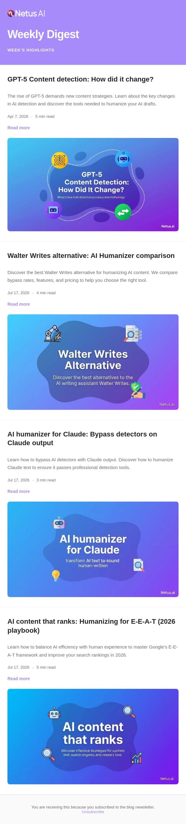 📰 Your Weekly Blog Digest – Oct 13, 2026 email from Trolly.ai screenshot