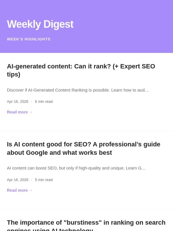 π° Your Weekly Blog Digest β Jul 14, 2026 email from Trolly.ai