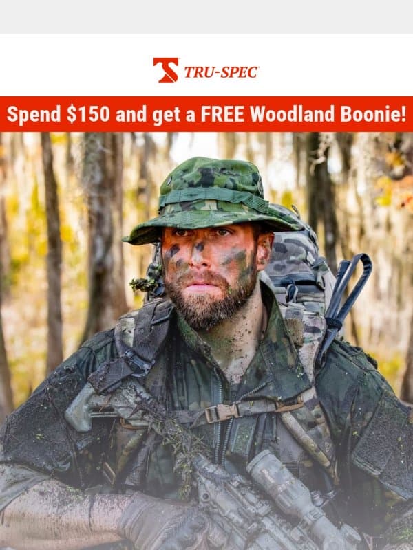 Do You Want A Free Boonie? email from Tru-Spec