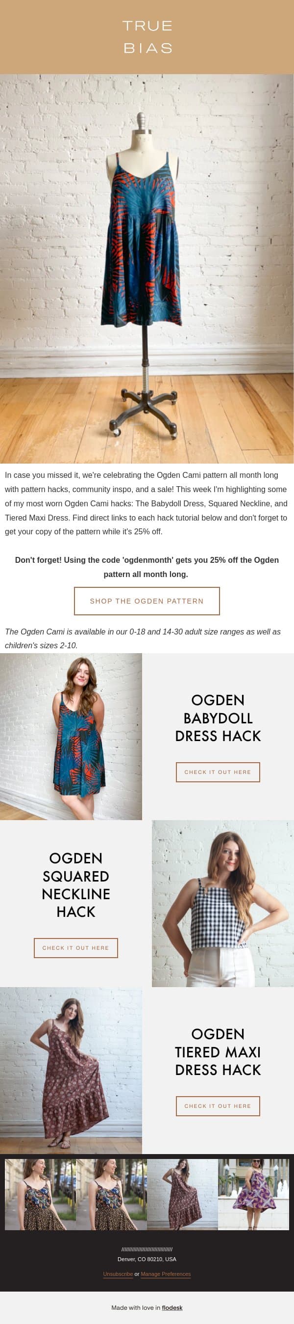 Ogden Cami Hacks to Try email from True Bias screenshot