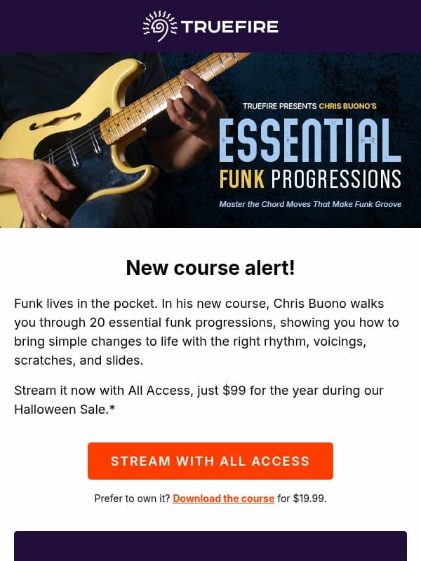 ⚡️ Today's Course Drop ⚡️ email from TrueFire