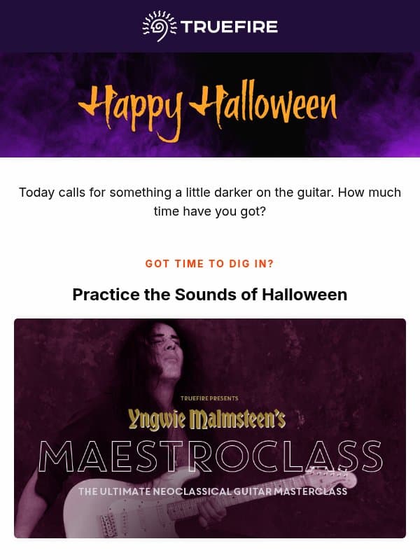 π» Play the sounds of Halloween email from TrueFire